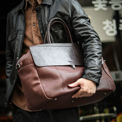 李記 | 原創手工真皮 | 英倫輕奢の跨城差旅包A6853號
