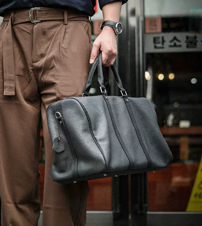 李記 | 原創手工真皮 | 重本打造の健身差旅包A8149-1號