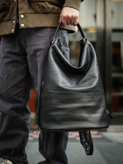 李記 | 原創手工真皮 | 自然慵懶設風の後背包A8235號