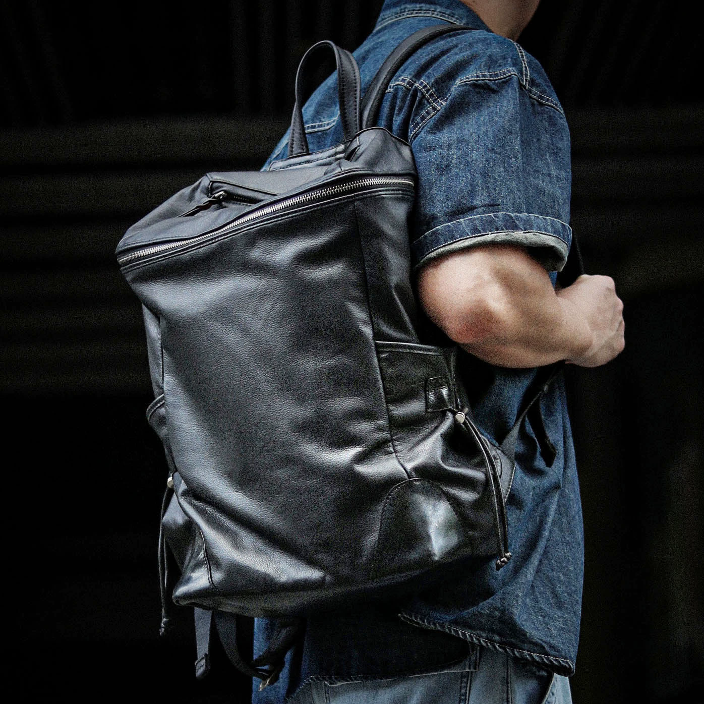 李記 | 原創手工真皮 | 【都市穿梭者】3代雙肩包A8295號