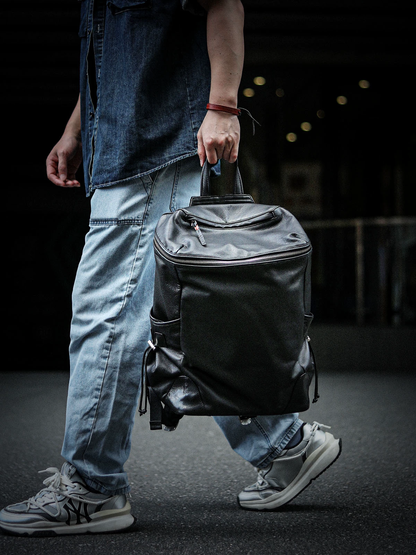 李記 | 原創手工真皮 | 【都市穿梭者】3代雙肩包A8295號