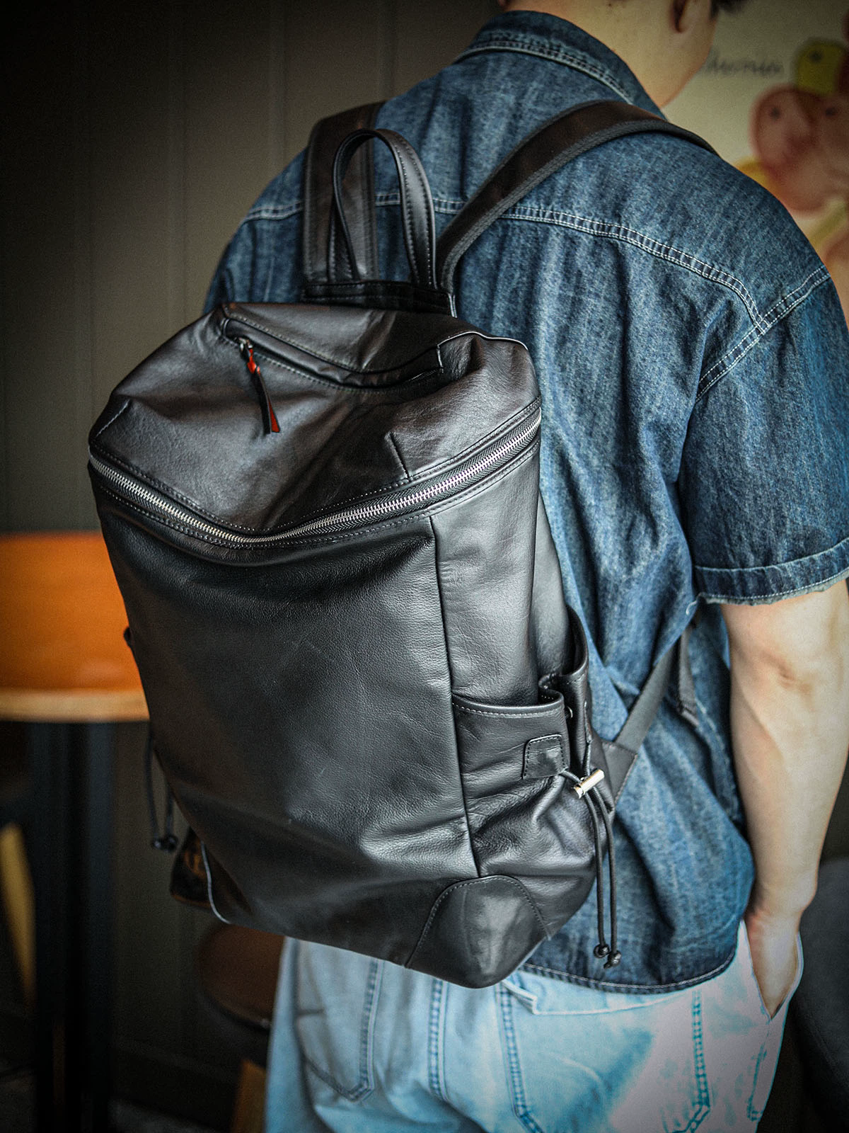 李記 | 原創手工真皮 | 【都市穿梭者】3代雙肩包A8295號