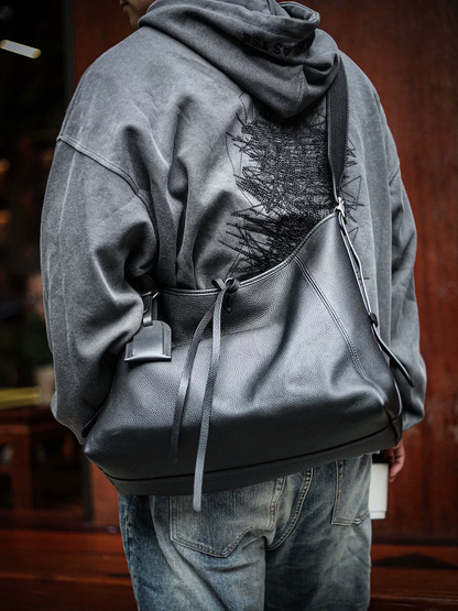 李記 | 原創手工真皮 | 高品質大容量超酷の斜唄包A8316號