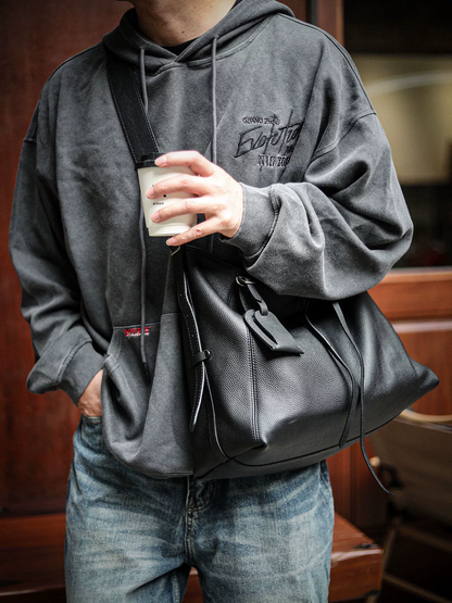 李記 | 原創手工真皮 | 高品質大容量超酷の斜唄包A8316號