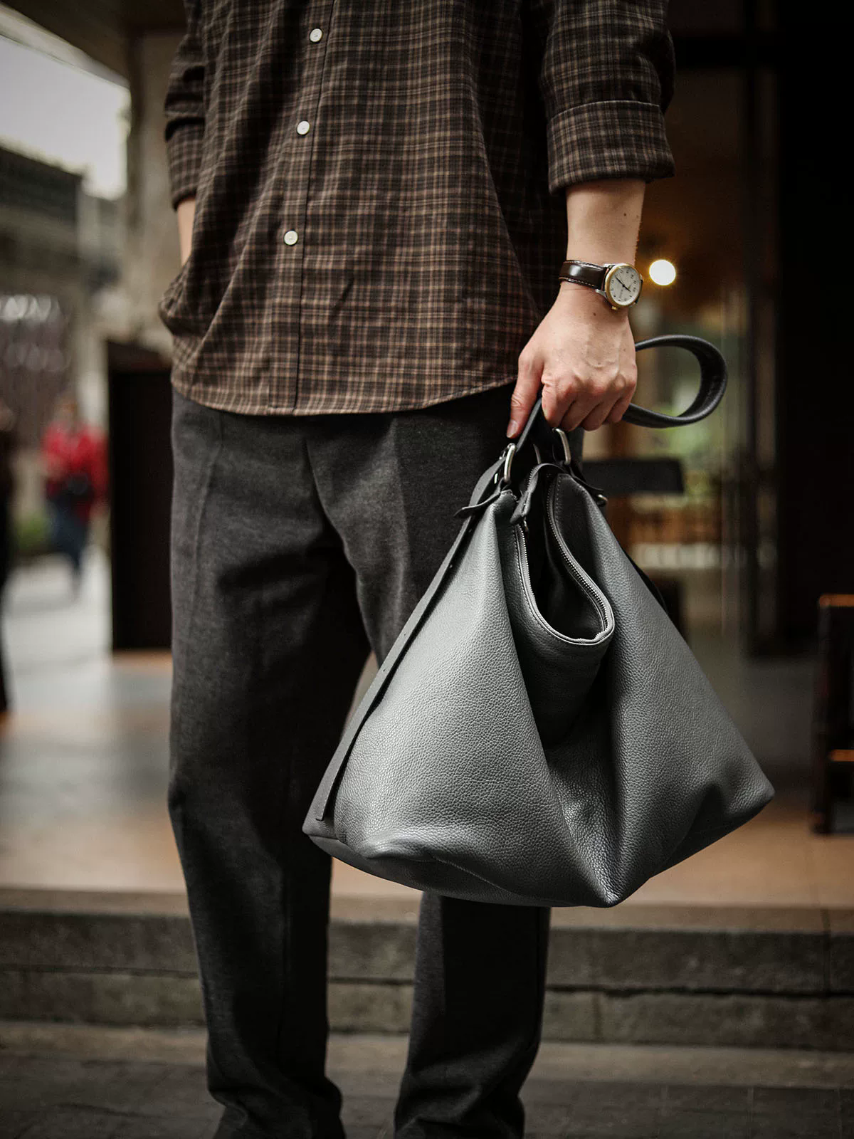 李記 | 原創手工真皮 | 質感超乎想像の大容量斜唄包A8317-2號