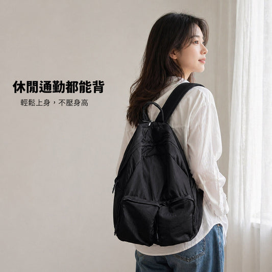 李記 | 原創手工真皮 | 超輕便背包~很軟很輕很能裝大雙肩包A997號