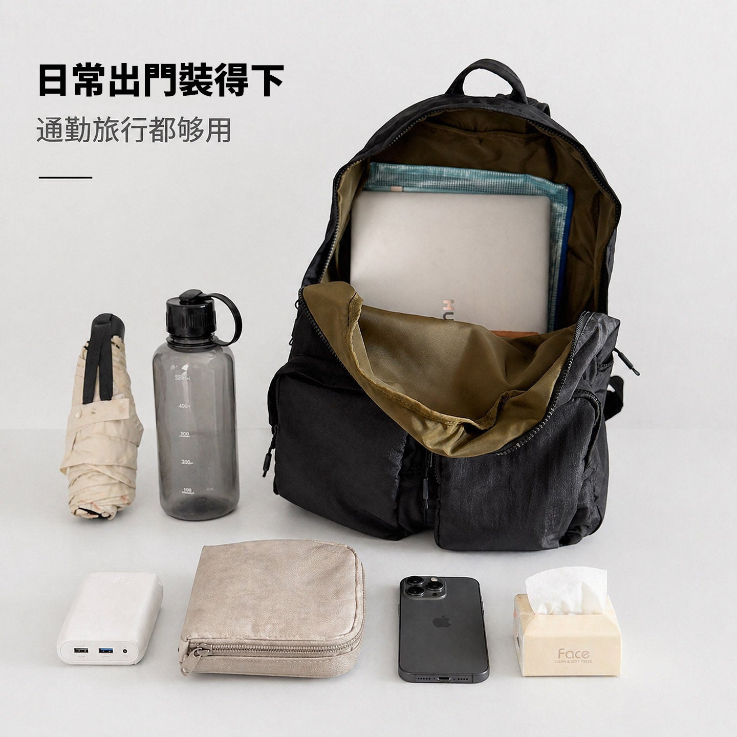 李記 | 原創手工真皮 | 超輕便背包~很軟很輕很能裝大雙肩包A997號