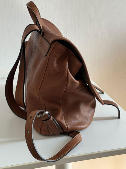 李記 | 原創手工真皮 | 皮料糯糯嘰嘰~慵懶鬆弛又能裝~後背包B251號