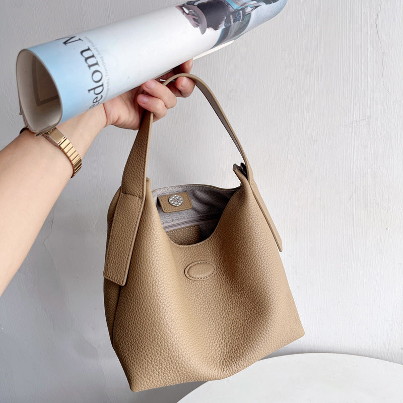 李記 | 原創手工真皮 | 休閒軟皮~菜籃子包包B454號