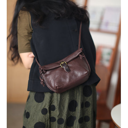 李記 | 原創手工真皮 | 鞣製職人技い復古し休閒小包斜唄包B468號