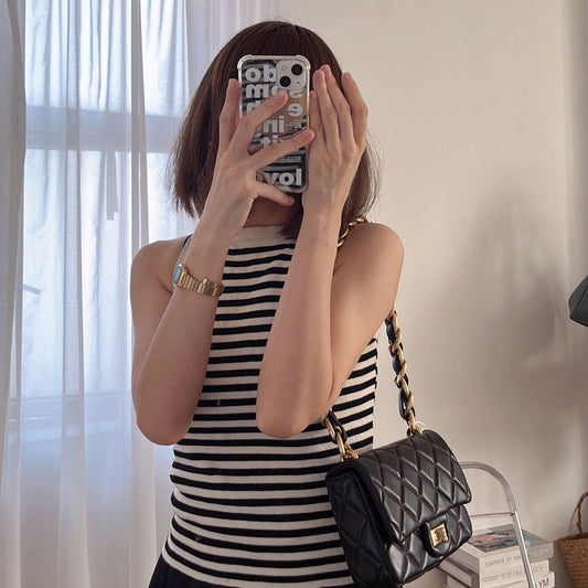 李記 | 原創手工真皮 | 歐美風~菱格羊皮包粗鏈包B473號