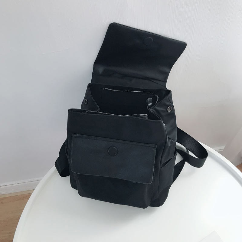 Li Ji | Original handmade leather | Waterproof nylon, canvas and cowhide backpack No. B755