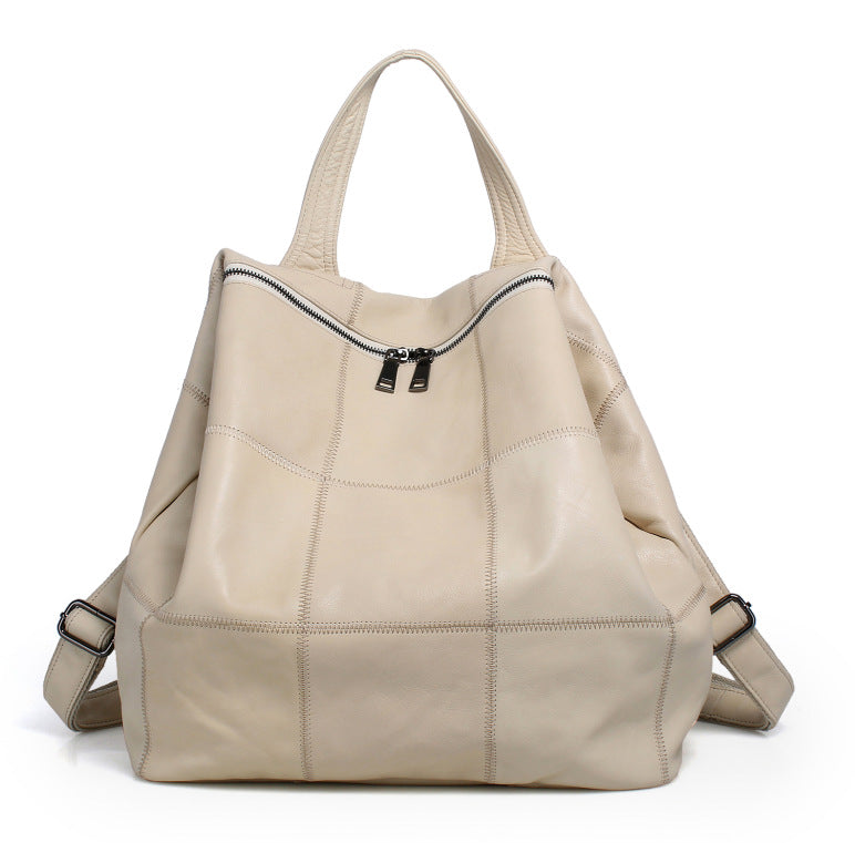 李記 | 原創手工真皮 | 格子元素で後背包b771號