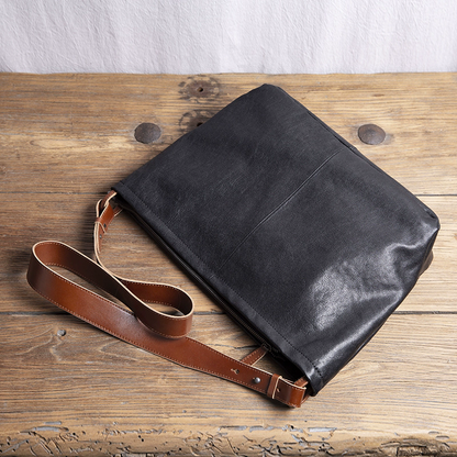 李記 | 原創手工真皮 | 日系い頭層牛皮肩帶&大容量挎包B842號