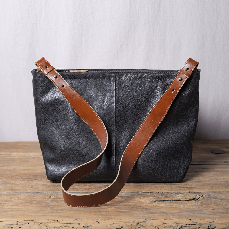 李記 | 原創手工真皮 | 日系い頭層牛皮肩帶&大容量挎包B842號
