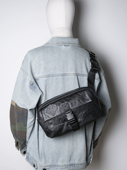 李記 | 原創手工真皮 | 休閒不刻意の斜唄包B881號