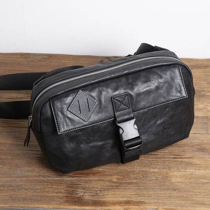 李記 | 原創手工真皮 | 休閒不刻意の斜唄包B881號