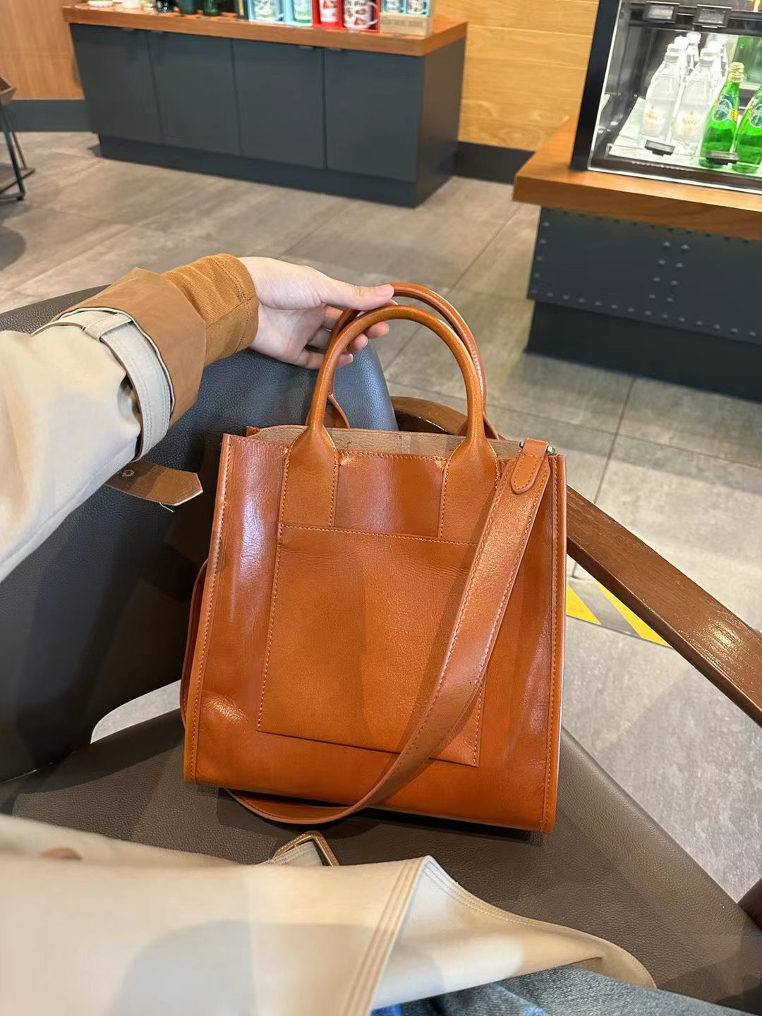 Li Ji | Original handmade genuine leather | Western-style and versatile daily handbag No. D9232 