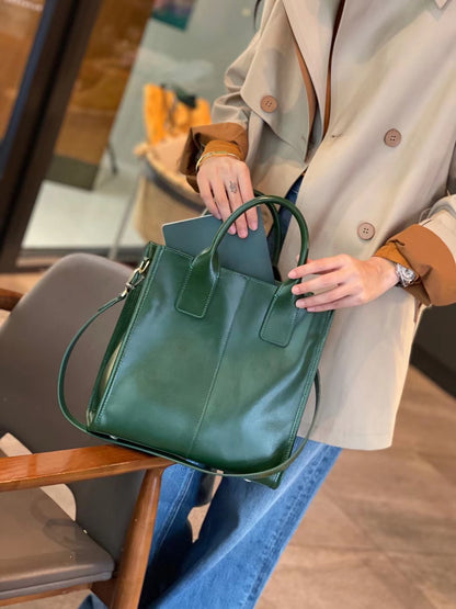 Li Ji | Original handmade genuine leather | Western-style and versatile daily handbag No. D9232 