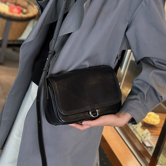 李記 | 原創手工真皮 | 經典休閒い簡單斜唄包D9260號