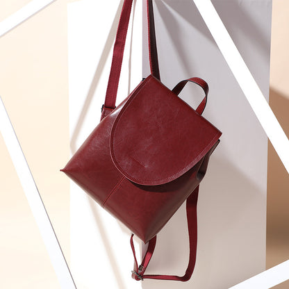 李記 | 原創手工真皮 | 韓版 英倫百搭 後背包D9764號