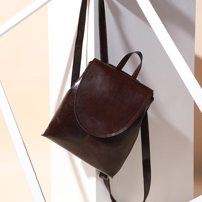 李記 | 原創手工真皮 | 韓版 英倫百搭 後背包D9764號