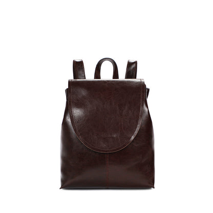 李記 | 原創手工真皮 | 韓版 英倫百搭 後背包D9764號