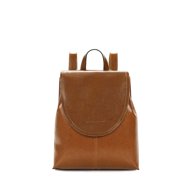 李記 | 原創手工真皮 | 韓版 英倫百搭 後背包D9764號