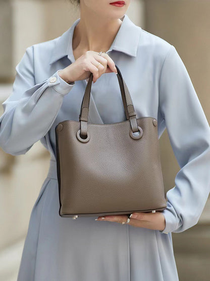 李記 | 原創手工真皮 | 質感お甘皮ツバ大容量手提包F0241號