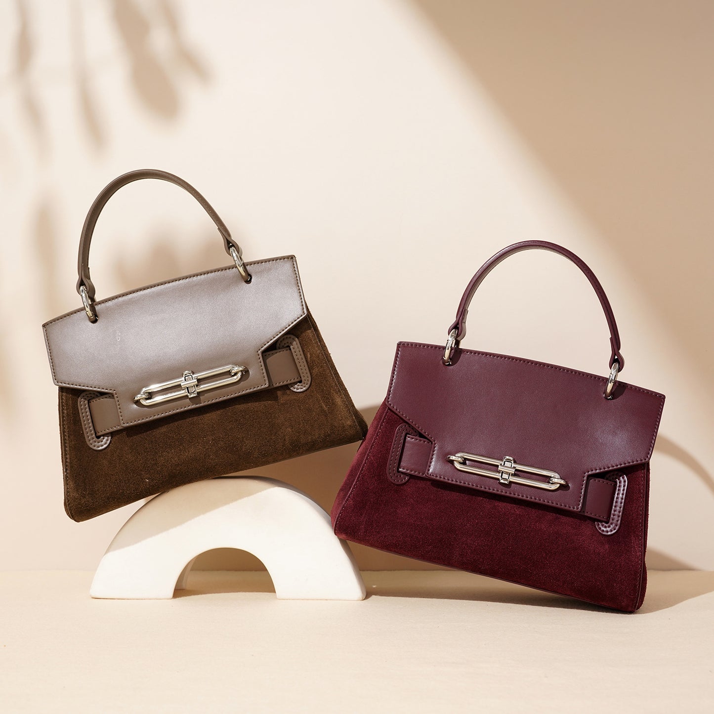 李記 | 原創手工真皮 | 上質で二層磨砂牛革ら柔か鉑金包F9588A號