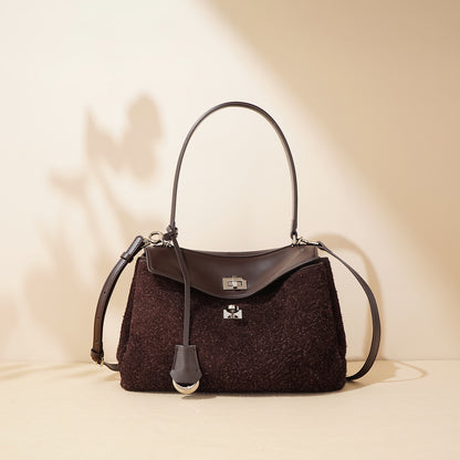 Li Ji | Original handmade leather | High-end frosted cowhide handheld Kelly bag No. F9766 