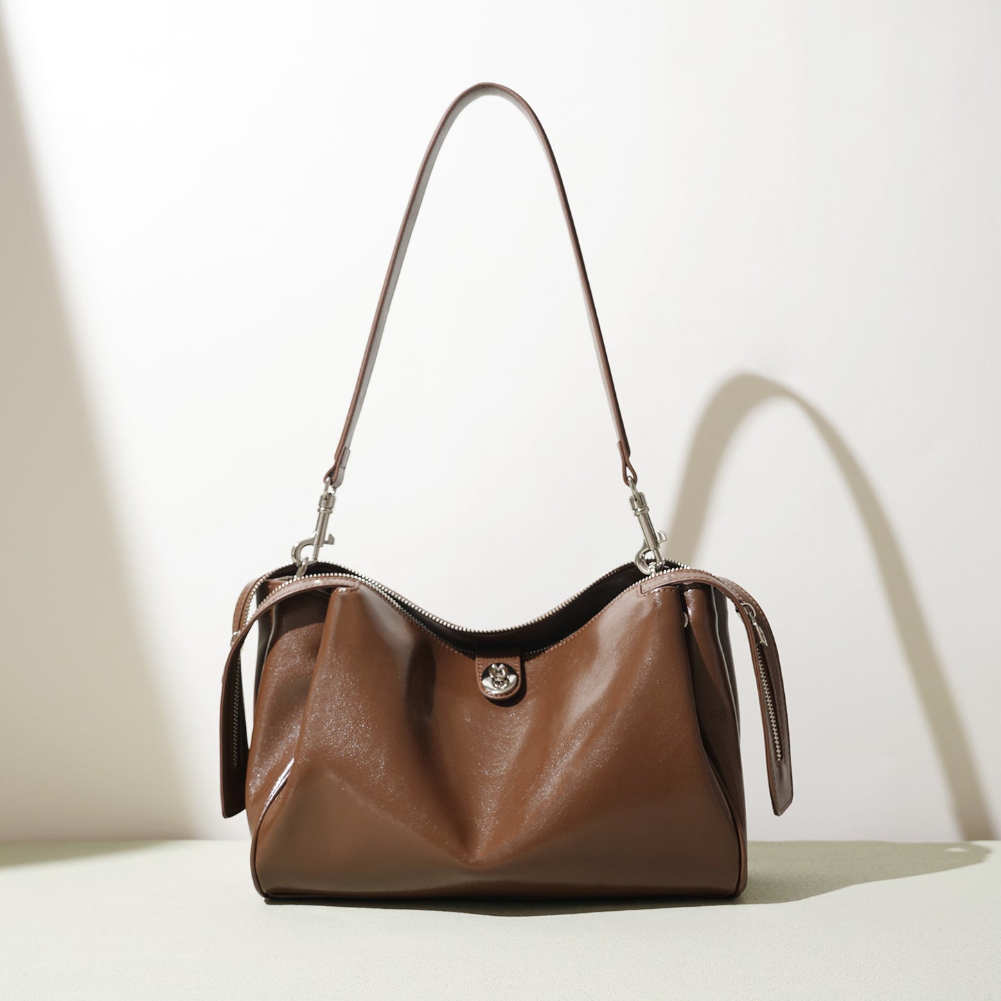 李記 | 原創手工真皮 | 油蠟皮通勤托特包fd3018號