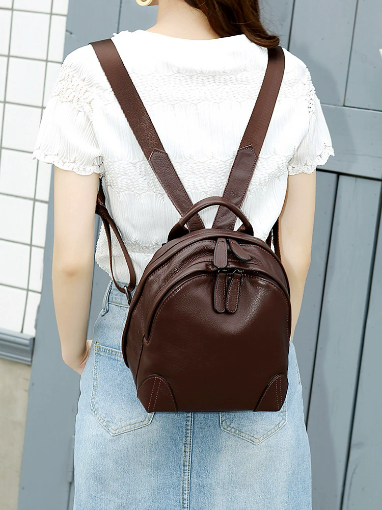 李記 | 原創手工真皮 | 小身材 大容量の輕便後背包H082號