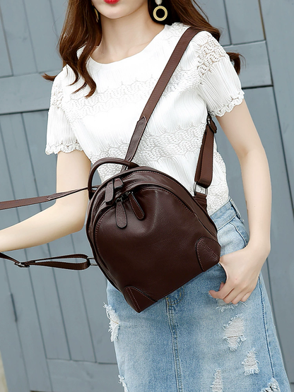 李記 | 原創手工真皮 | 小身材 大容量の輕便後背包H082號