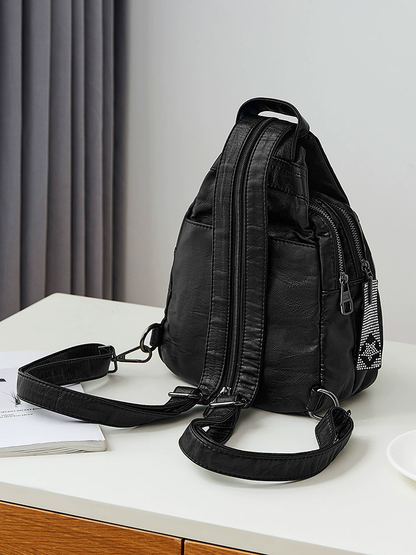 李記 | 原創手工真皮 | 多機能ミニ軽量ム小背包H104號