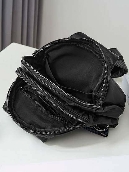 李記 | 原創手工真皮 | 多機能ミニ軽量ム小背包H104號