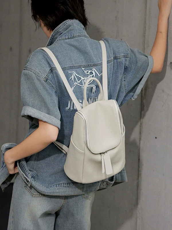 李記 | 原創手工真皮 | 氣質通勤風の後背包H197號