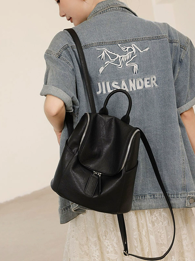 李記 | 原創手工真皮 | 氣質通勤風の後背包H197號