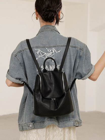 李記 | 原創手工真皮 | 氣質通勤風の後背包H197號