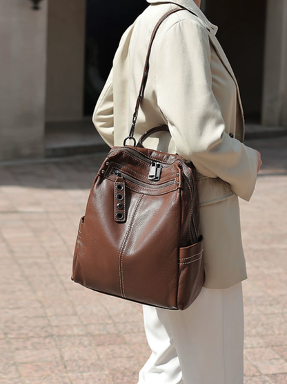 李記 | 原創手工真皮 | 高級感の差旅後背包H214號