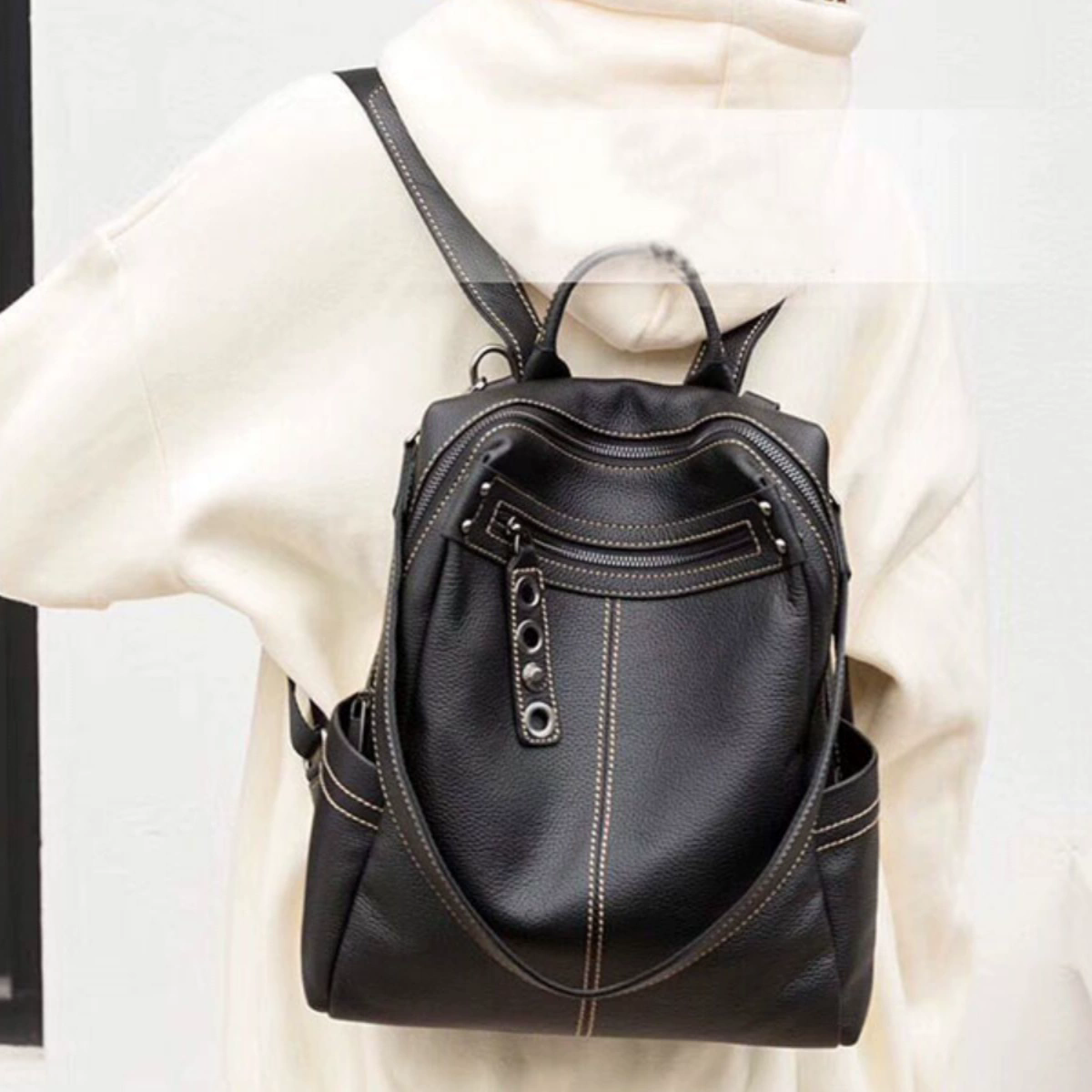 李記 | 原創手工真皮 | 高級感の差旅後背包H214號