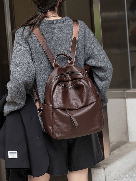 李記 | 原創手工真皮 | 簡約軟皮い後背包H248號