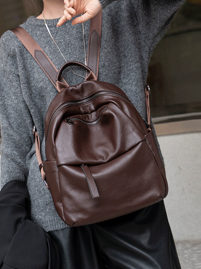 李記 | 原創手工真皮 | 簡約軟皮い後背包H248號