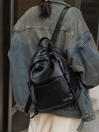 李記 | 原創手工真皮 | 簡約軟皮い後背包H248號