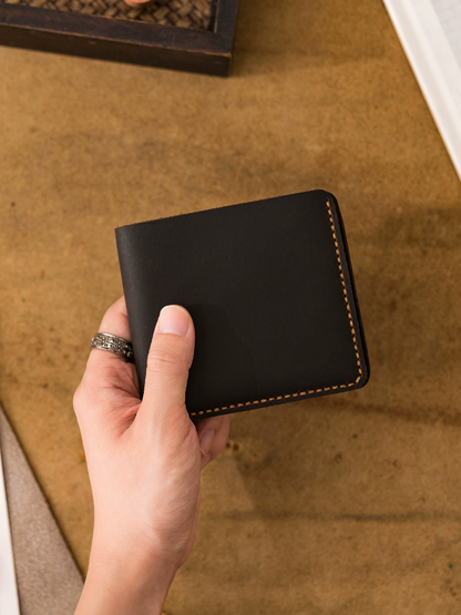 李記 | 原創手工真皮 |  純手縫い本革三つ折り卡包HB003號