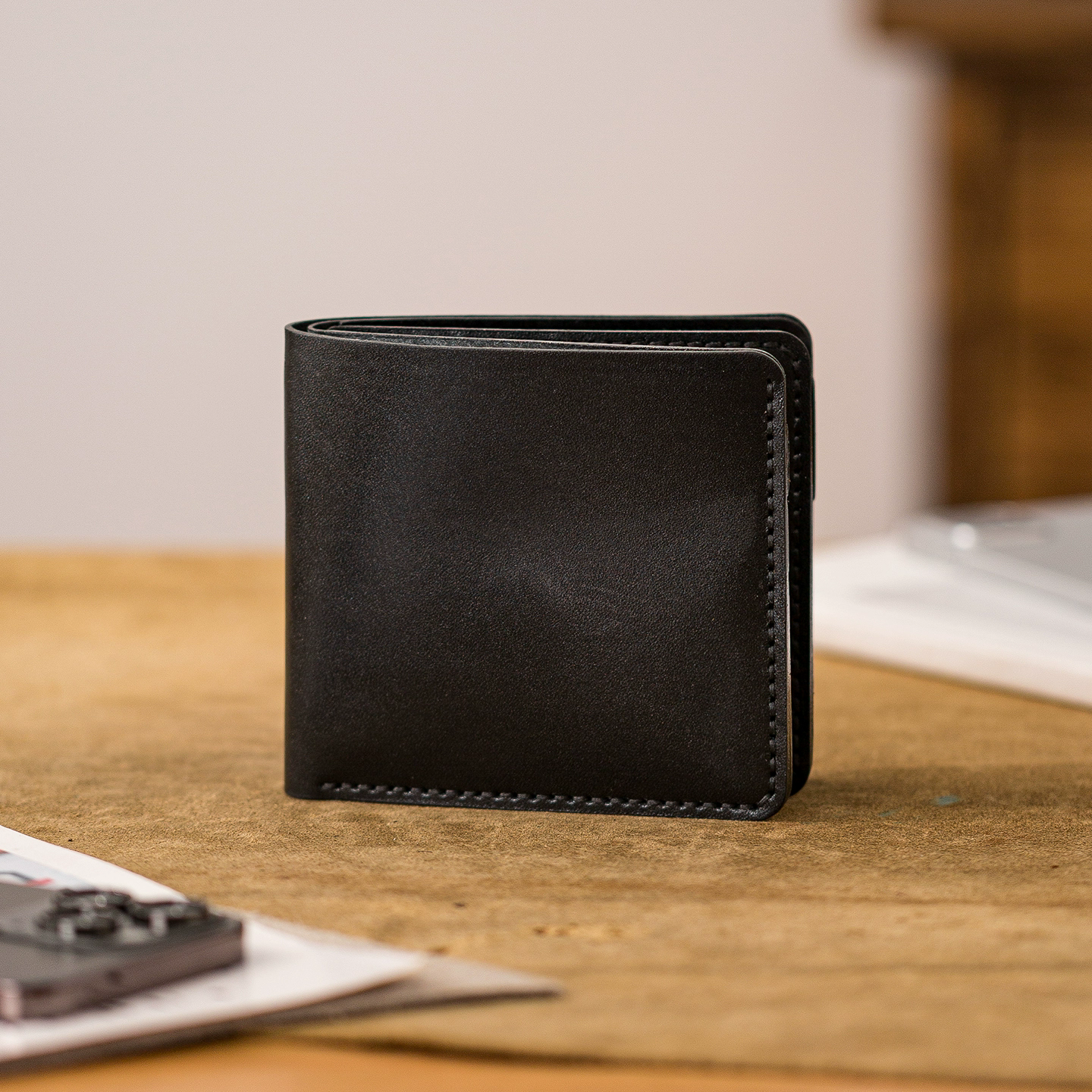 李記 | 原創手工真皮 |  純手縫い本革三つ折り卡包HB003號