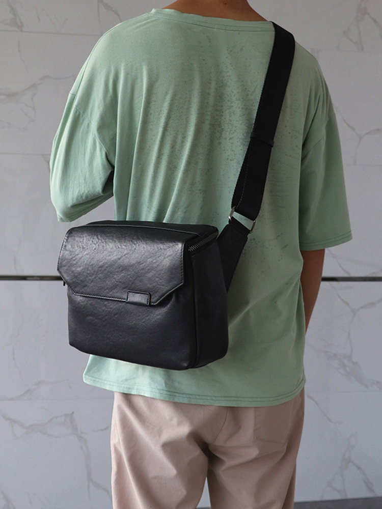 李記 | 原創手工真皮 | 簡約俐落設計の斜唄包JZ012號