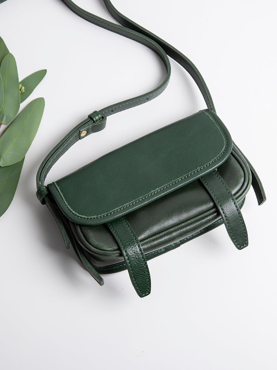 Li Ji | Original handmade genuine leather | Premium textured design mini square bag No. JZ259 