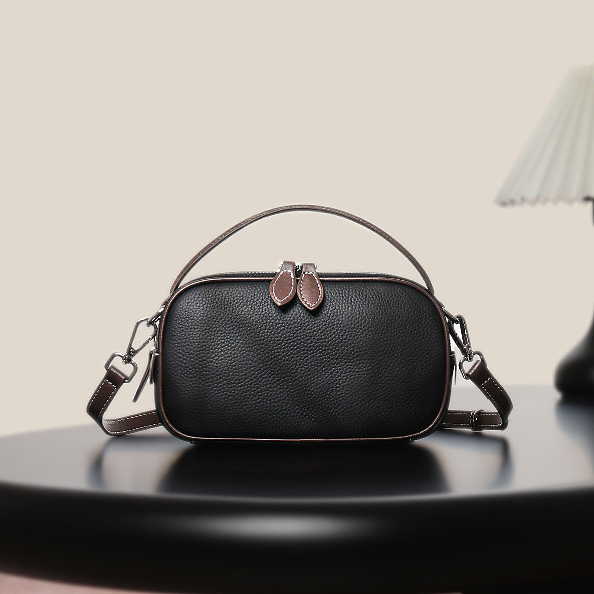 Li Ji | Original handmade genuine leather | Xia の単品でprivate and Chong拝し slanted bag No. L4005 