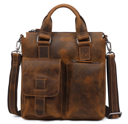 李記 | 原創手工 | 瘋牛革レト復古 真皮手提商務 公事包 8259號